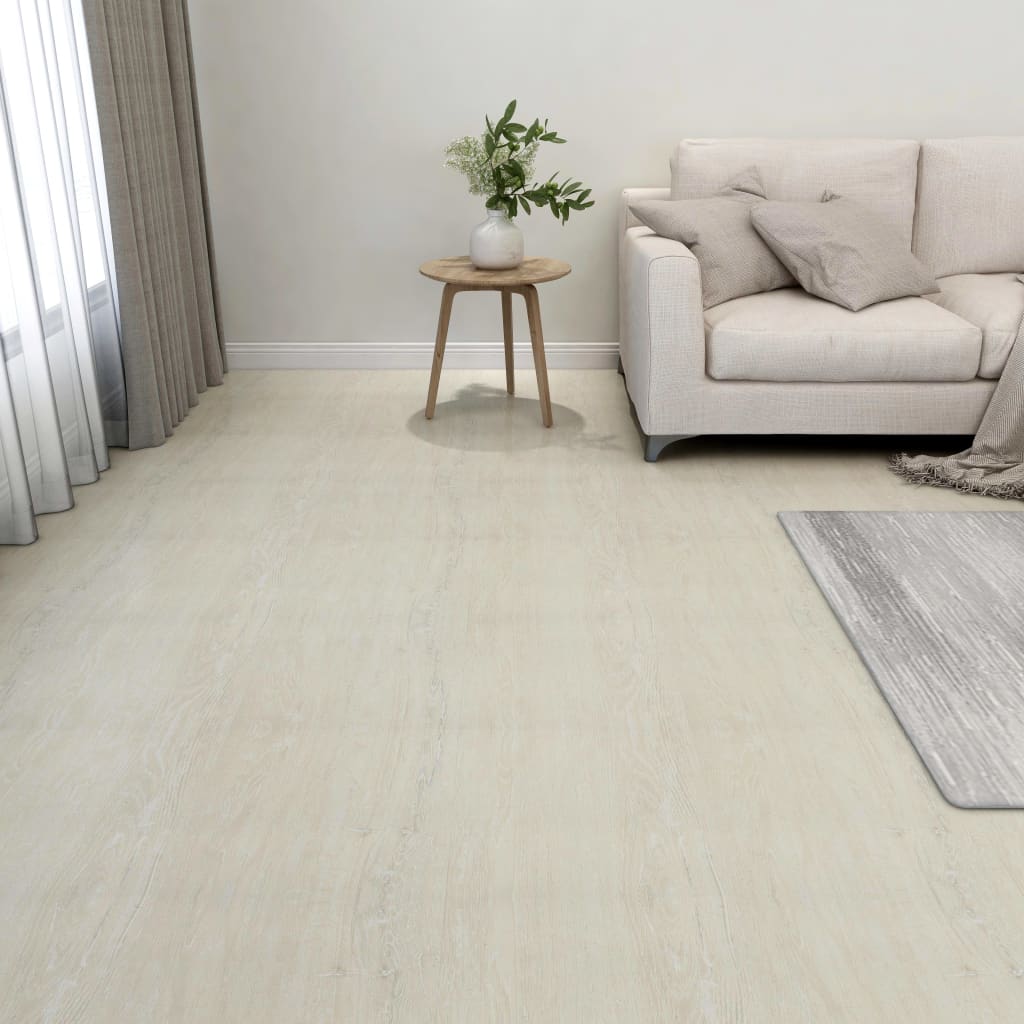 vidaXL iseliimuvad põrandaplaadid 55 tk, PVC, 5,11 m², kreemjas