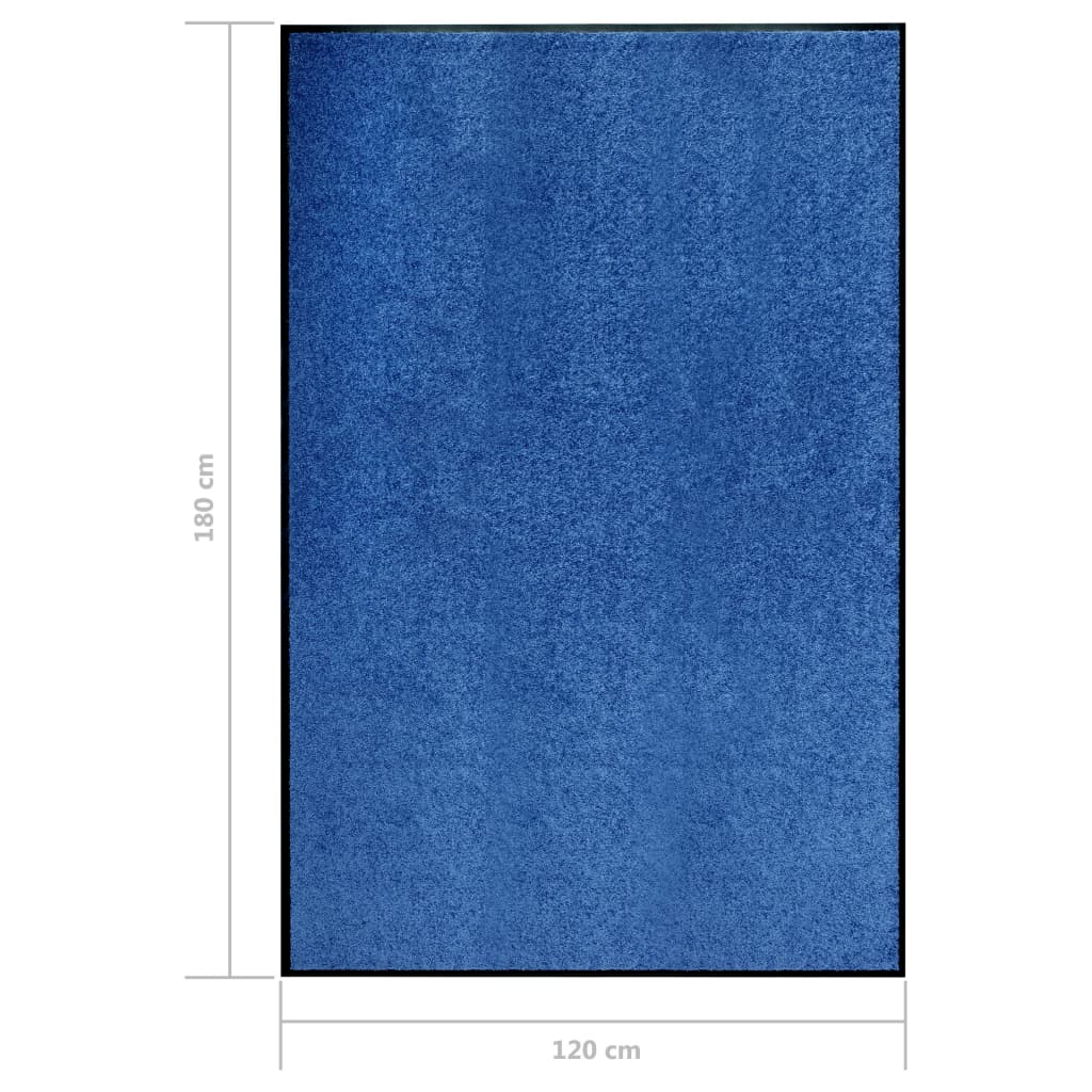 vidaXL uksematt pestav, sinine, 120 x 180 cm