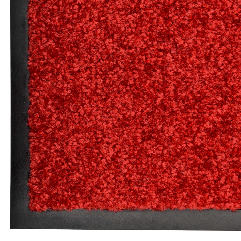 vidaXL uksematt pestav, punane, 90 x 120 cm