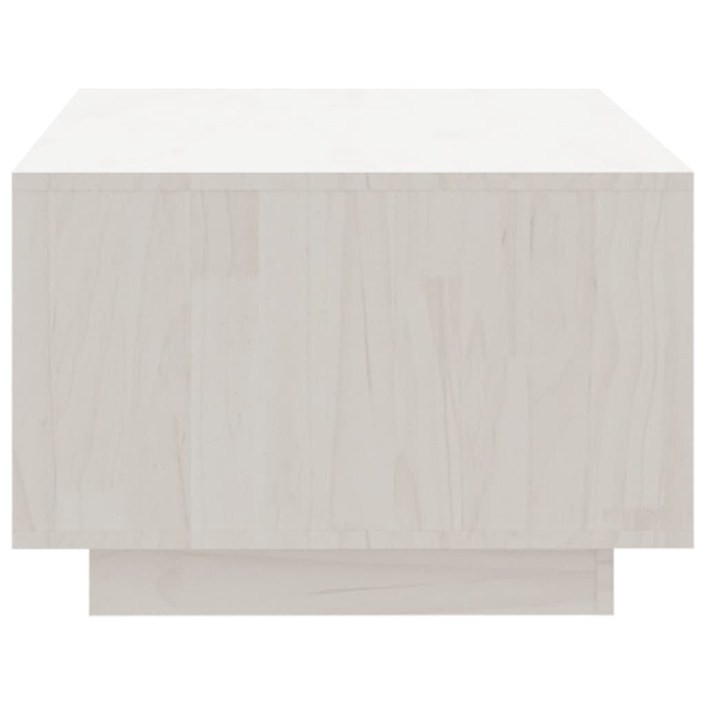 vidaXL kohvilaud, valge, 110x50x33.5 cm, täismännipuit