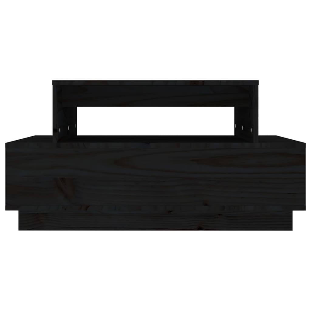 vidaXL kohvilaud, must, 80x50x40,5 cm, männipuit