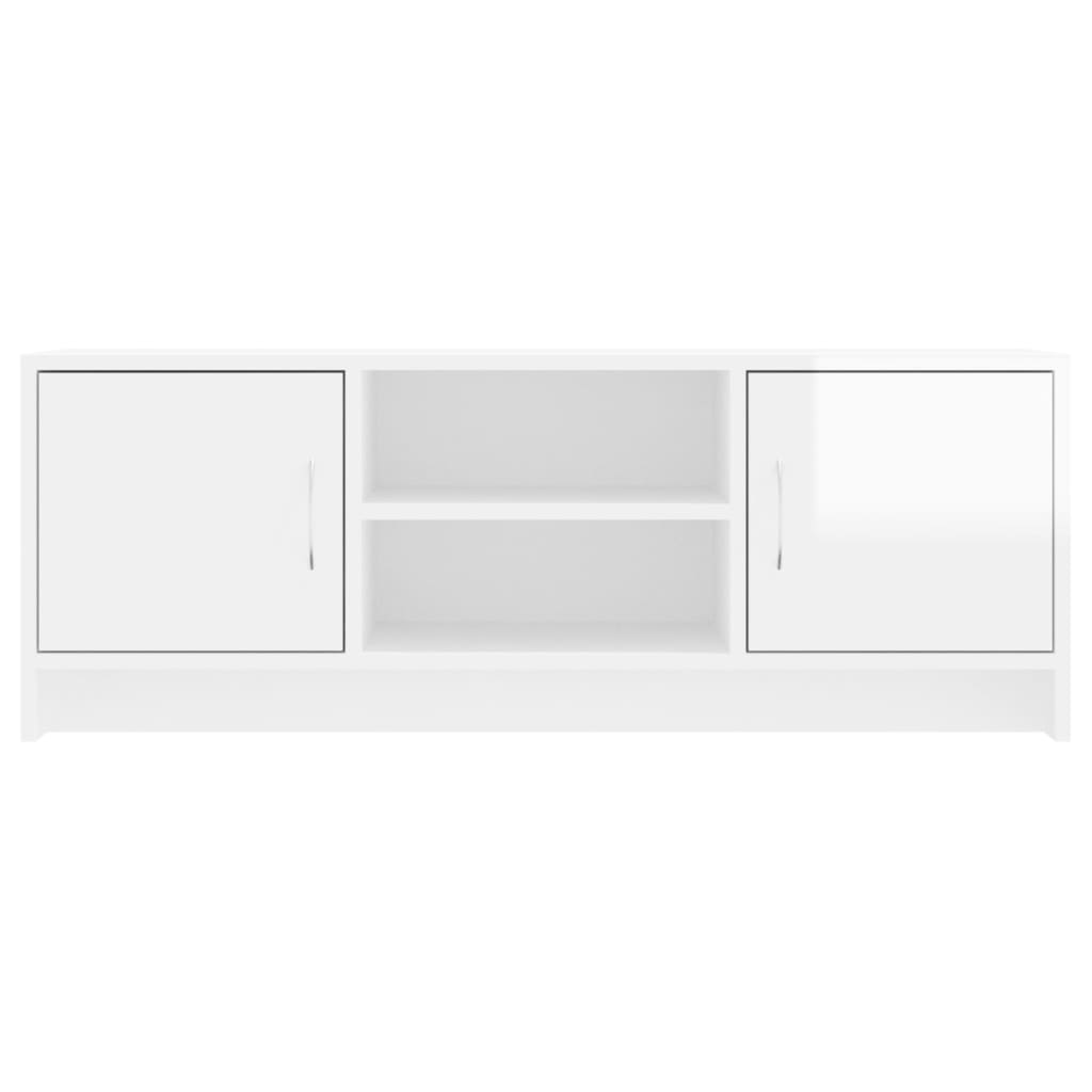 vidaXL telerikapp, kõrgläikega valge, 102x30x37,5 cm, tehispuit
