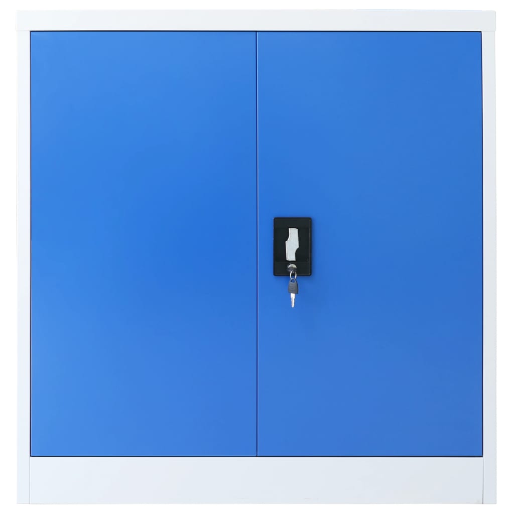 vidaXL kontorikapp, metall, 90 x 40 x 90 cm, hall ja sinine