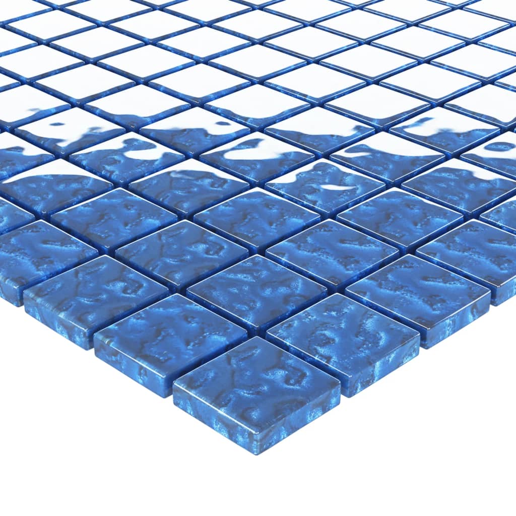 vidaXL mosaiikplaadid 11 tk hall, sinine 30x30 cm klaas