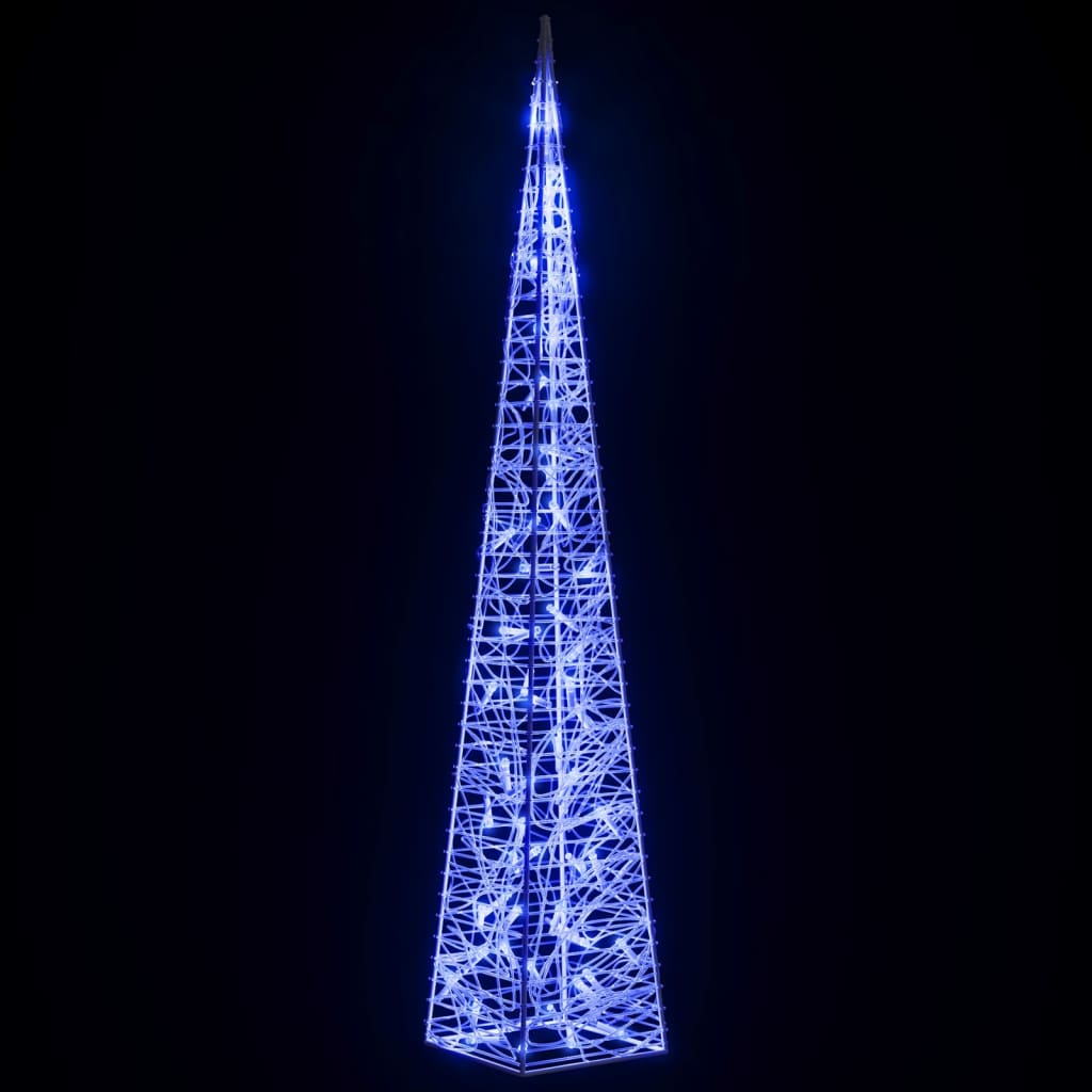 vidaXL akrüülist valguskoonus, LED-tuli, sinine 120 cm