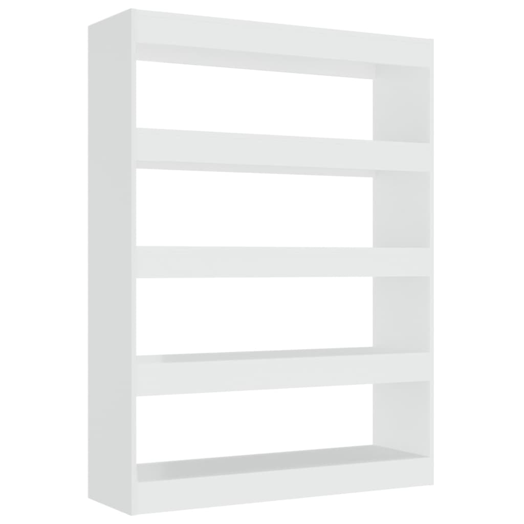 vidaXL raamaturiiul/ruumijagaja, kõrgläikega valge, 100 x 30 x 135 cm