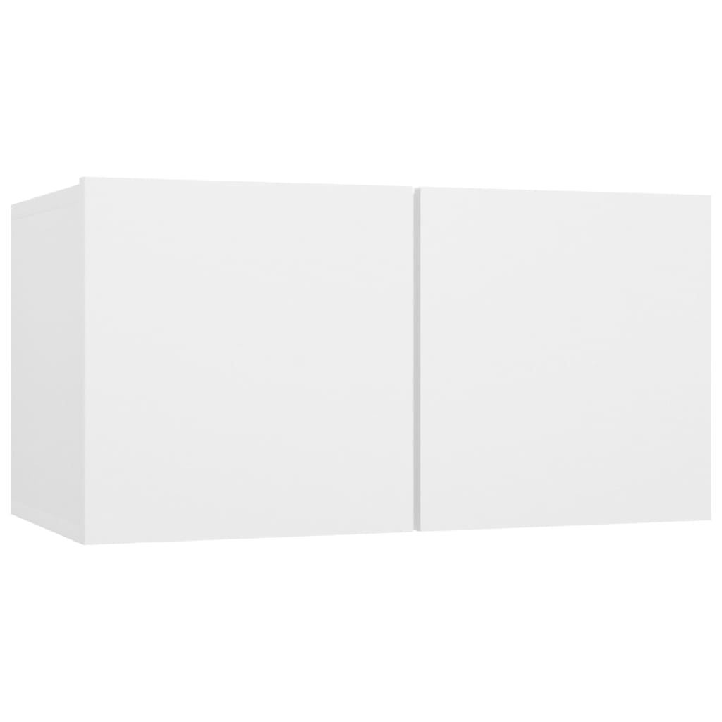 vidaXL 6-osaline telerikappide komplekt, valge, puitlaastplaat