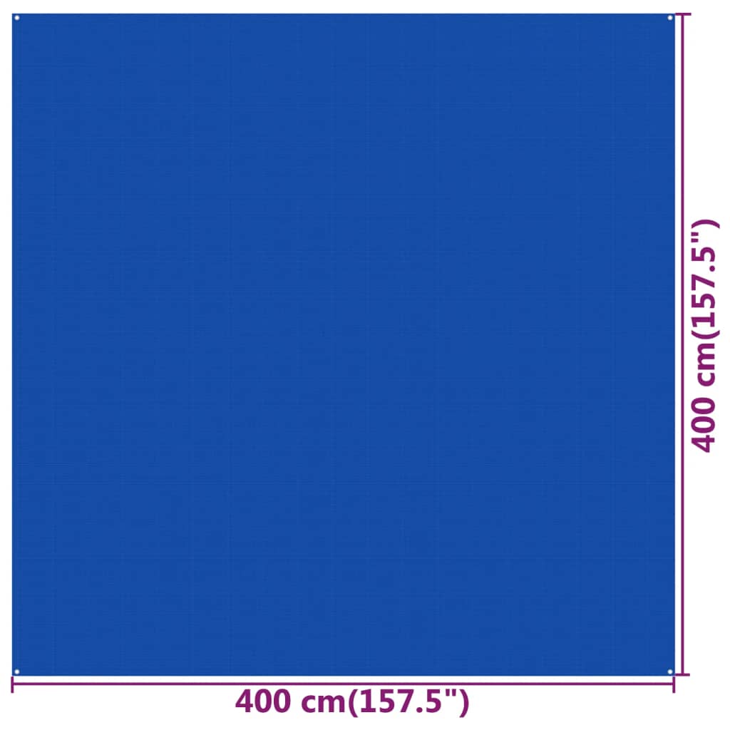 vidaXL telgimatt 400 x 400 cm, sinine, HDPE