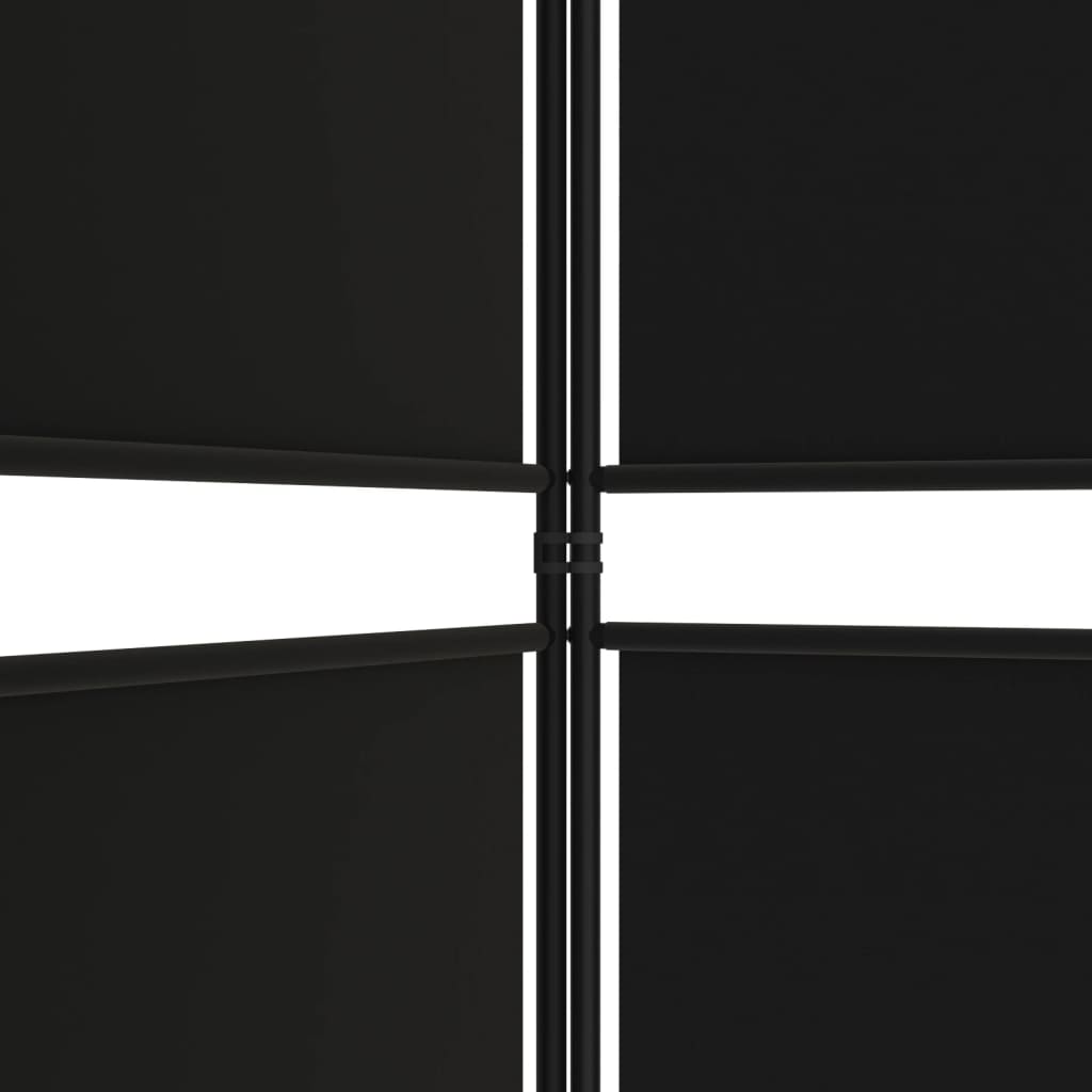 vidaXL 3 paneeliga ruumijagaja, must, 150 x 180 cm, kangas