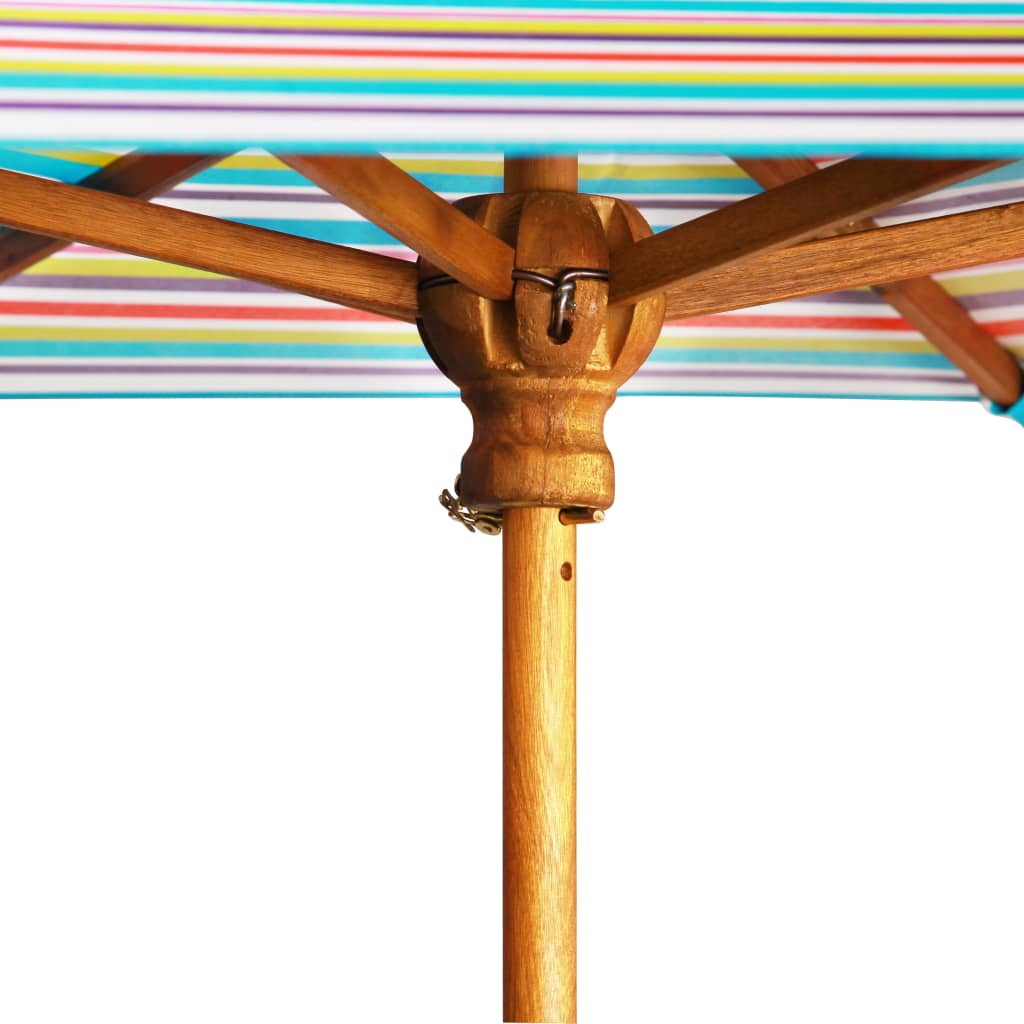 vidaXL laste piknikulaud päikesevarjuga, 79 x 90 x 60 cm, akaatsiapuit