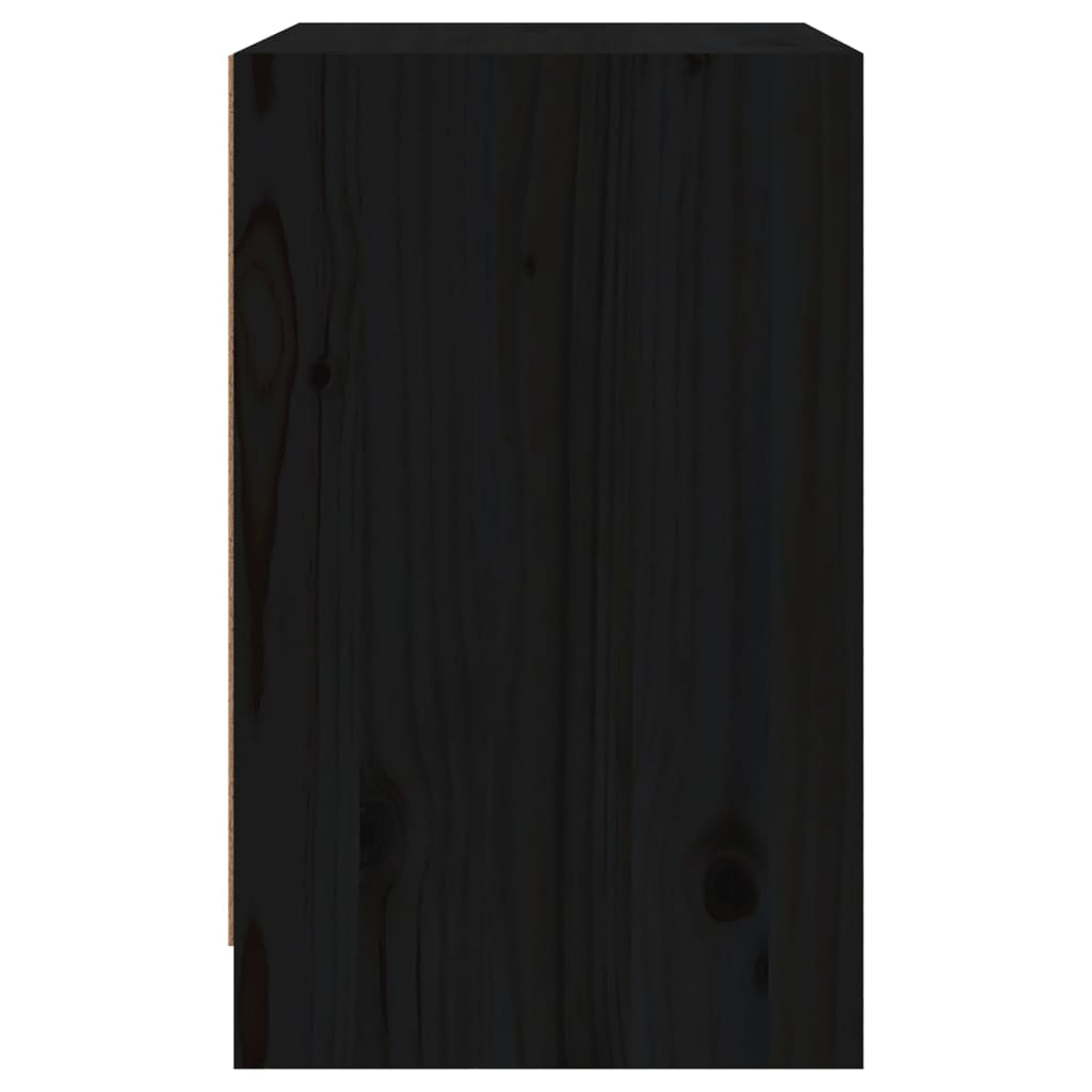 vidaXL öökapp, must, 40x31x50 cm, täismännipuit