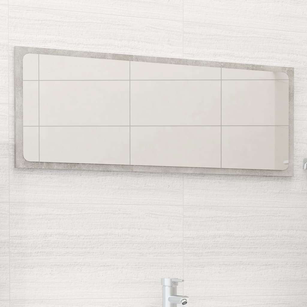 vidaXL vannitoa peegel, betoonhall, 90 x 1,5 x 37 cm, puitlaastplaat