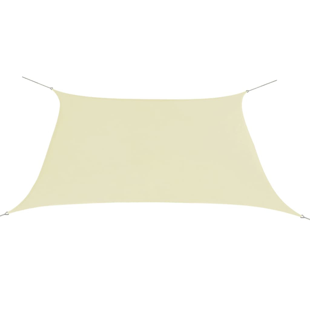 vidaXL oxford-kangast päikesepuri kandiline, 2 x 2 m kreemjasvalge