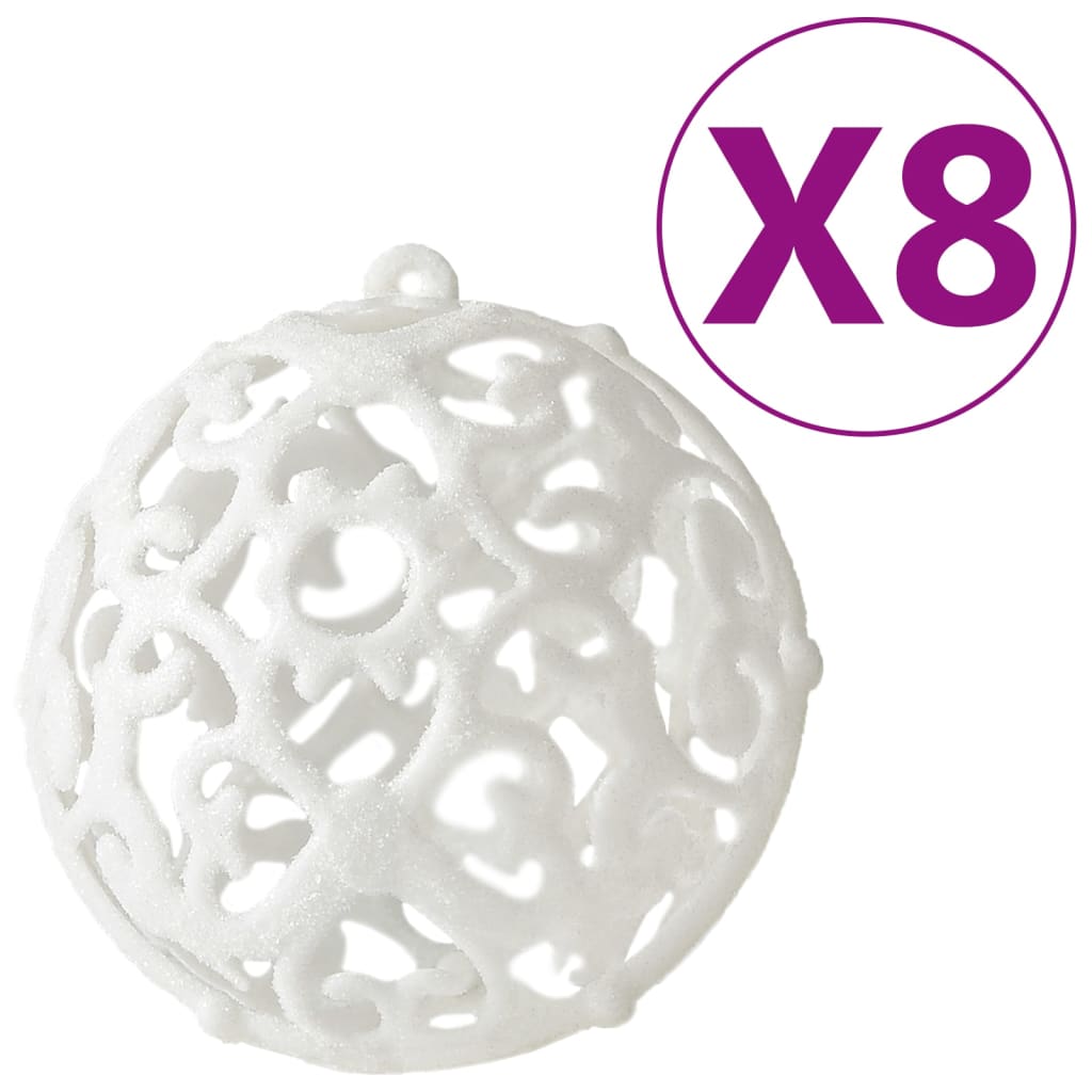 vidaXL 100-osaline jõulukuulide komplekt, valge