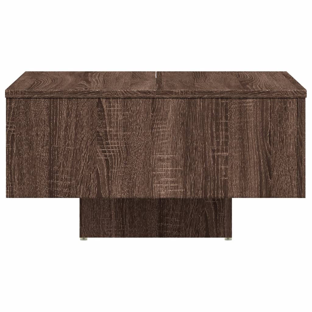 vidaXL kohvilaud, pruun tamm, 60x60x31,5 cm, tehispuit