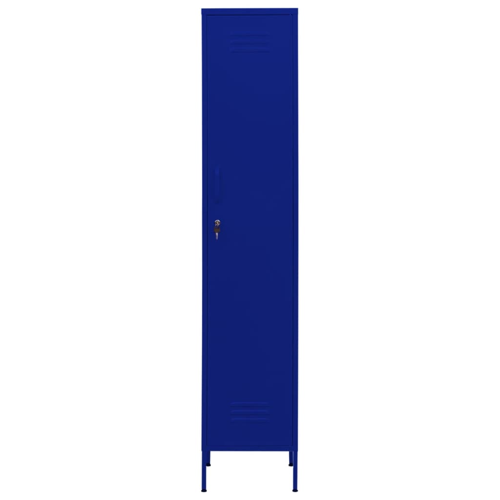 vidaXL lukustatav hoiukapp, tumesinine, 35 x 46 x 180 cm, teras
