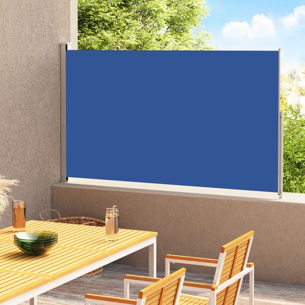 vidaXL lahtitõmmatav terrassi külgsein, 180 x 300 cm, sinine