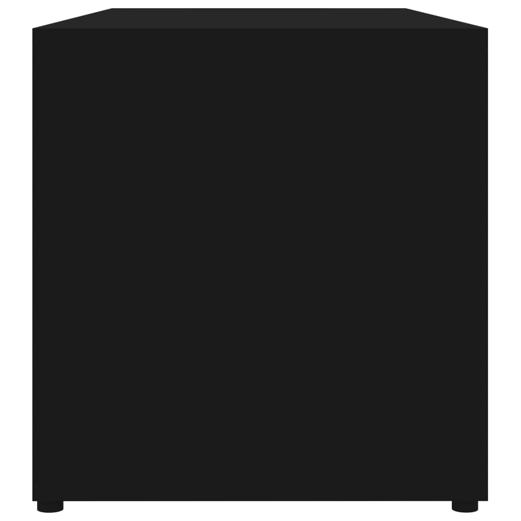 vidaXL telerikapp, must, 80 x 34 x 36 cm, puitlaastplaat