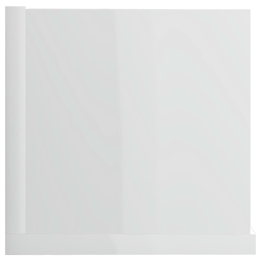 vidaXL CD-seinariiul, kõrgläikega valge, 100x18x18 cm, puitlaastplaat