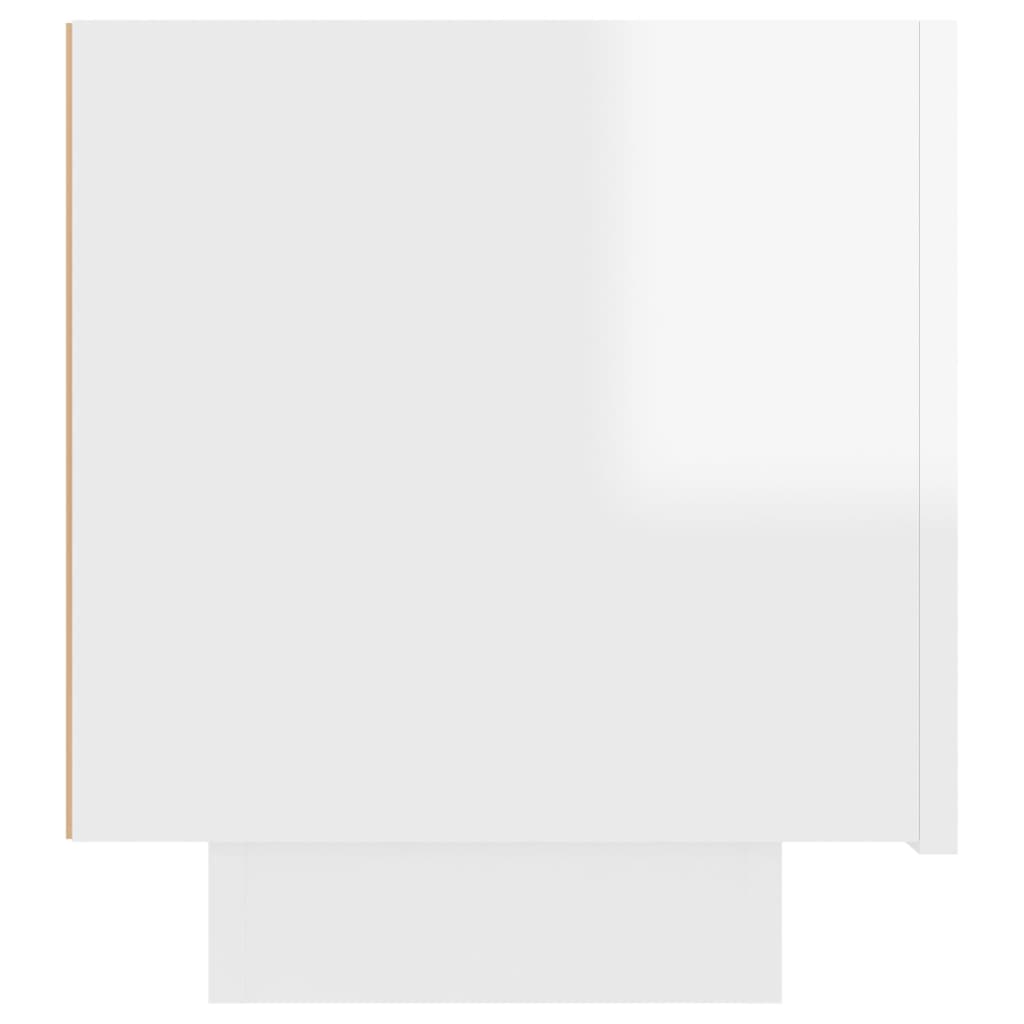 vidaXL öökapp, kõrgläikega valge, 100x35x40 cm, puitlaastplaat