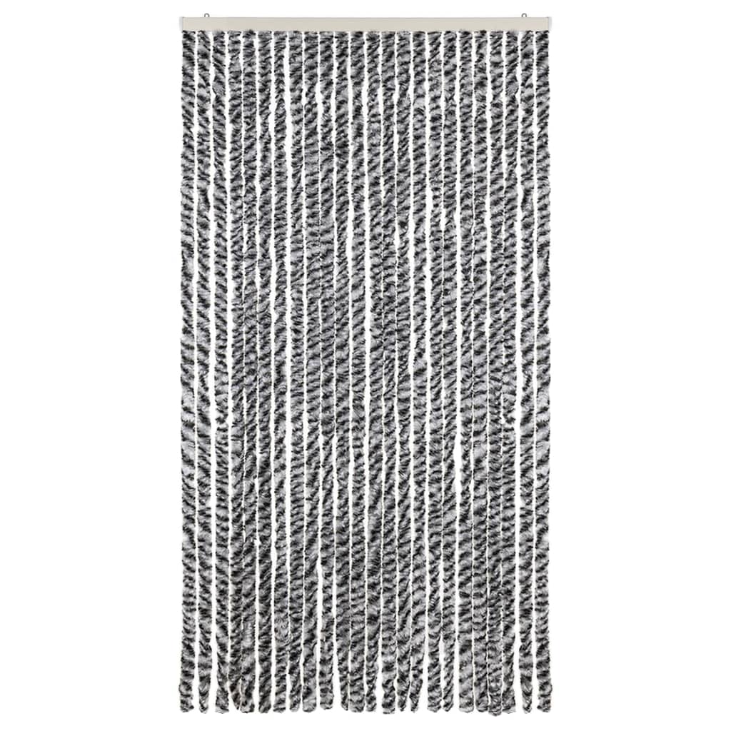 vidaXL putukakardin, hall/must/valge, 100 x 230 cm, šenill