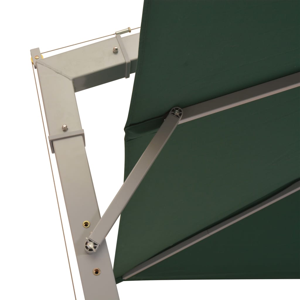 vidaXL rippuv päikesevari 300 x 300 cm alumiiniumist postiga, roheline