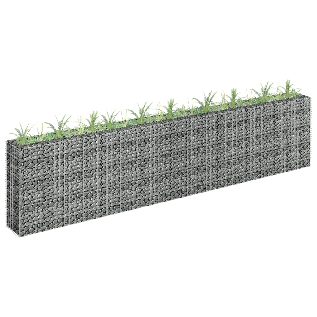 vidaXL gabioon-taimelava, tsingitud teras, 360 x 30 x 90 cm