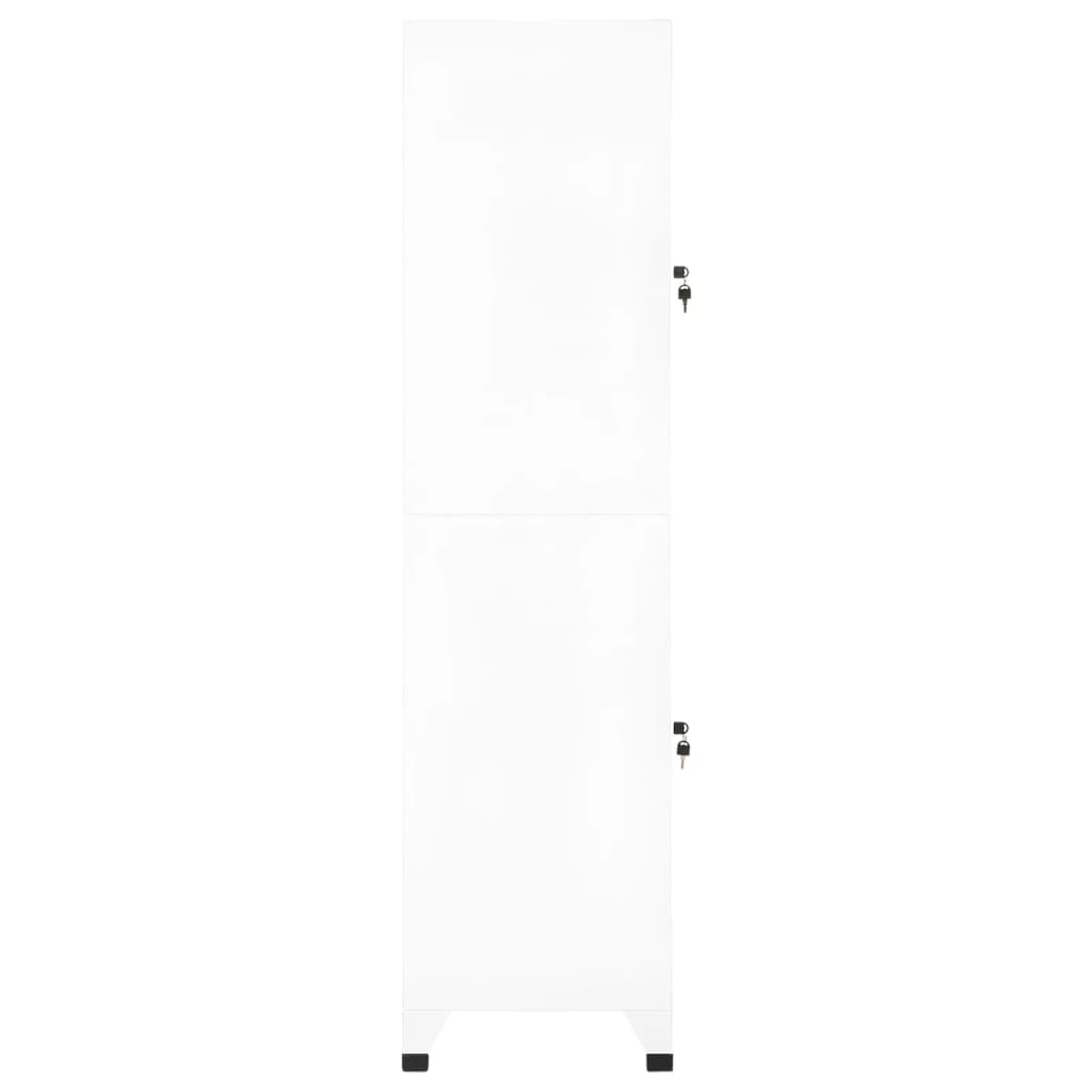 vidaXL lukustatav hoiukapp, valge, 38 x 45 x 180 cm, teras