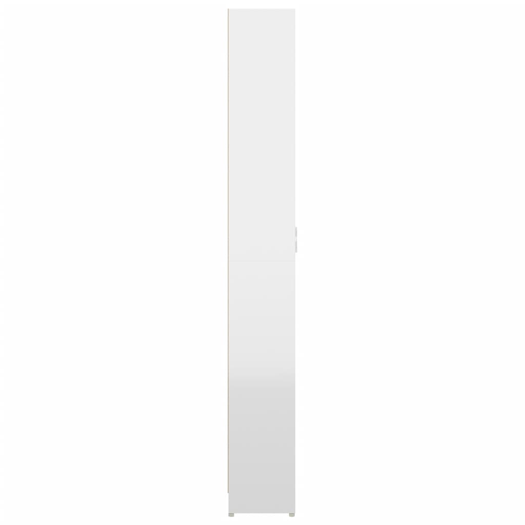 vidaXL esiku garderoob kõrgläikega valge 55x25x189 cm puitlaastplaat