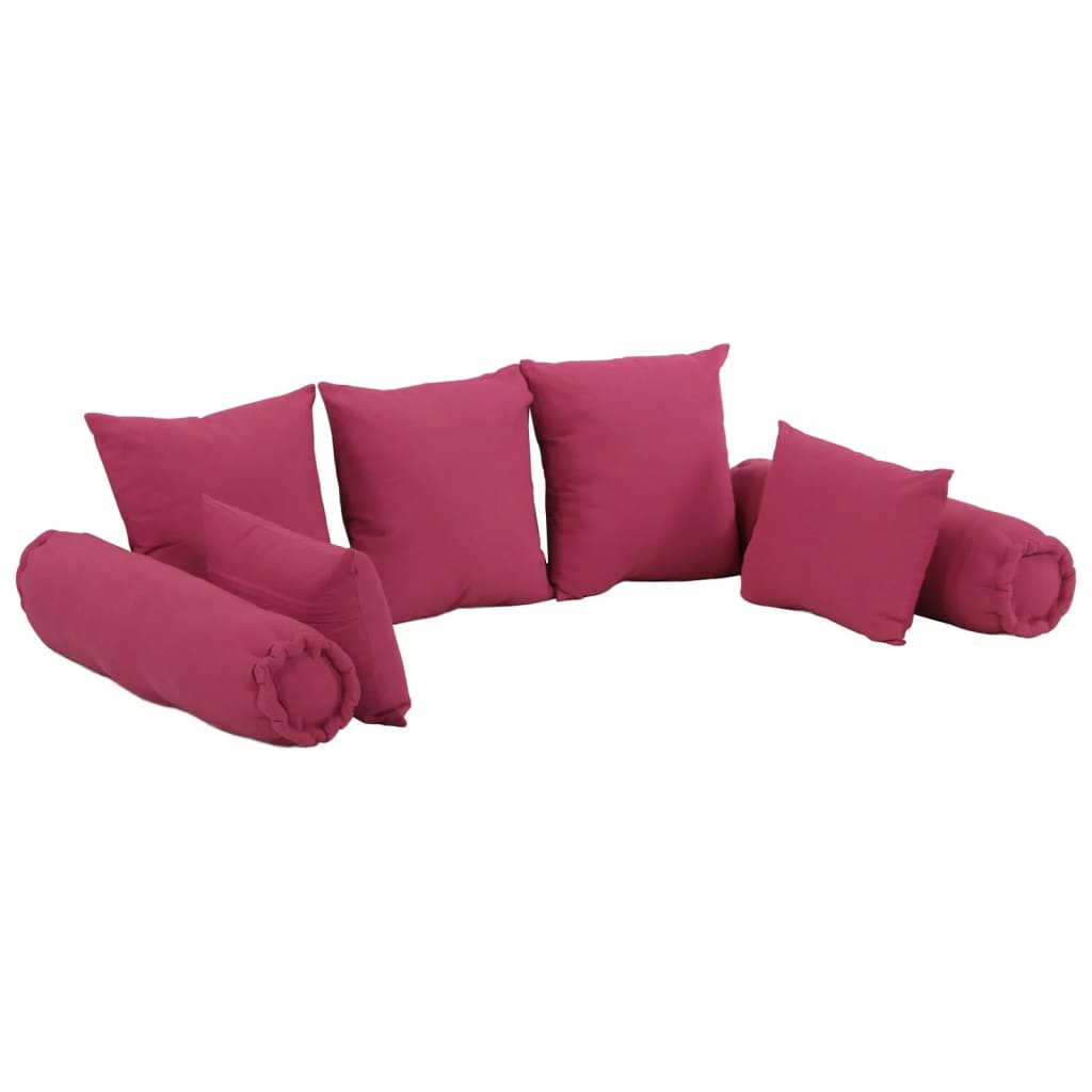 vidaXL 7-osaline dekoratiivpatjade komplekt, roosa, kangas
