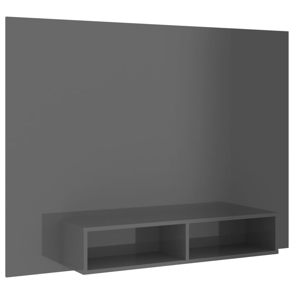 vidaXL TV-seinariiul, kõrgläikega hall, 135x23,5x90 cm, puitlaastplaat