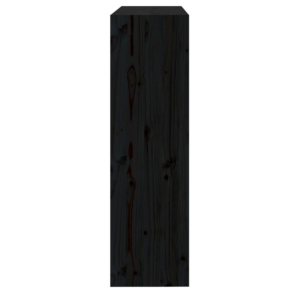 vidaXL raamaturiiul/ruumijagaja, must, 80x30x103,5 cm, täismännipuit