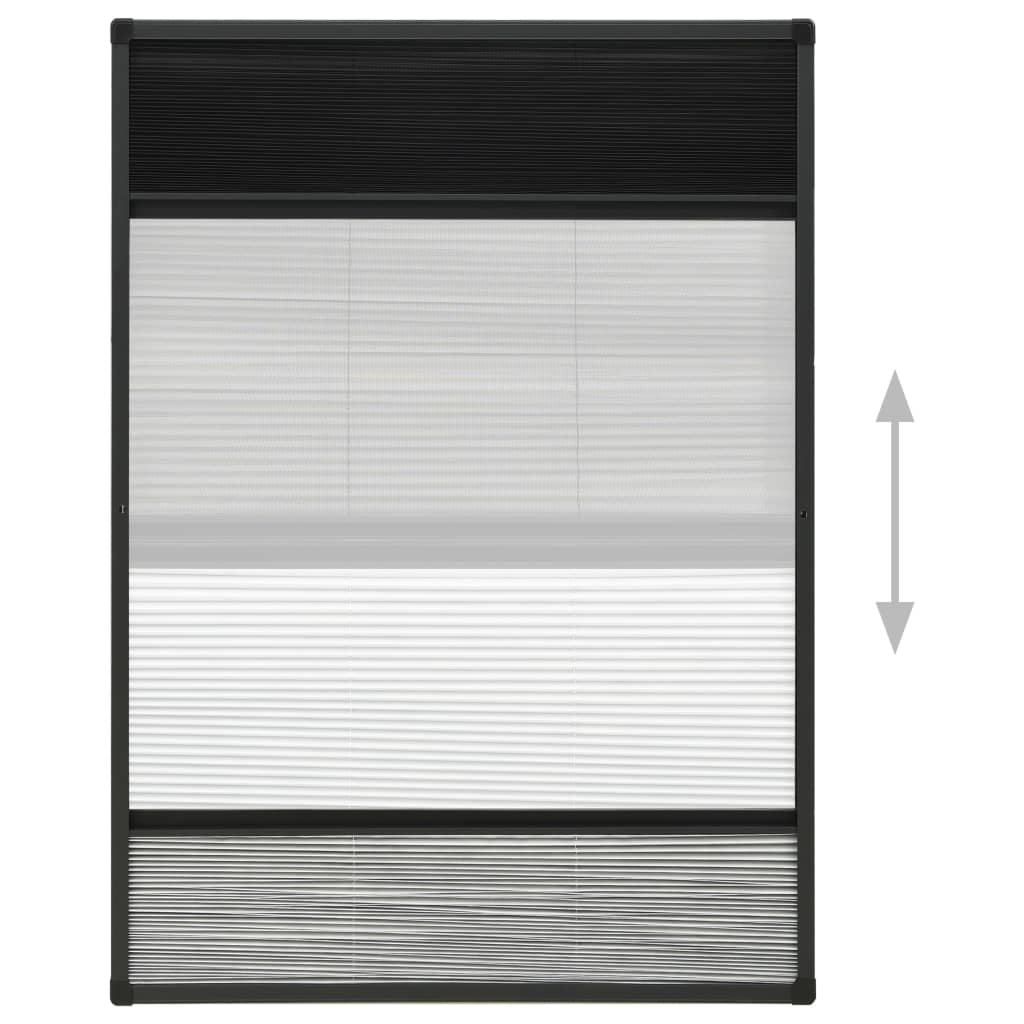 vidaXL plisseeritud putukavõrk aknale, alumiinium, 80 x 120 cm rulooga