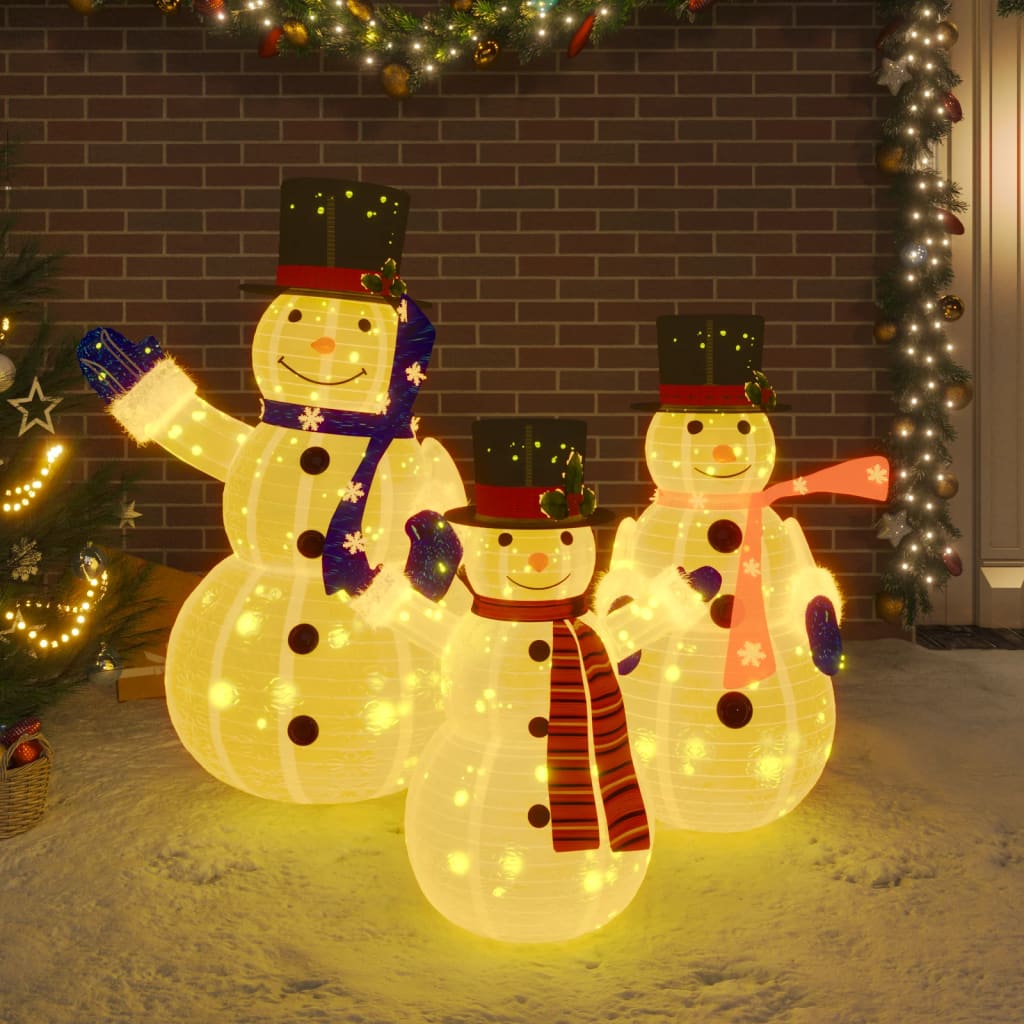 vidaXL dekoratiivne lumememmede pere kuju, LED, luksuslik kangas