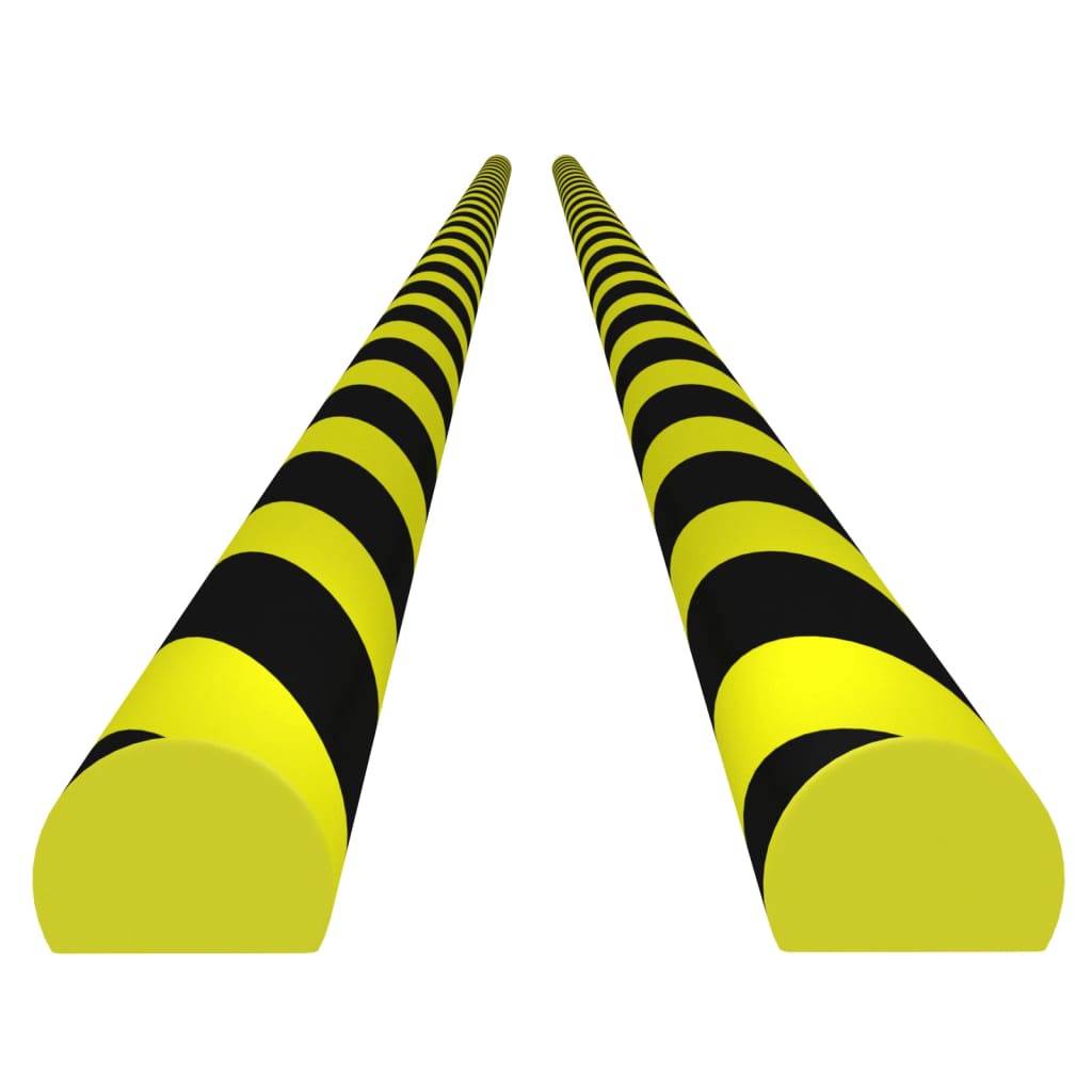 vidaXL nurgakaitsed 2 tk, kollane ja must, 4 x 3 x 100 cm, PU
