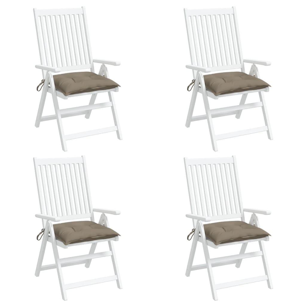 vidaXL tooli istmepadjad 4 tk, pruunikas, 50 x 50 x 7 cm, kangas