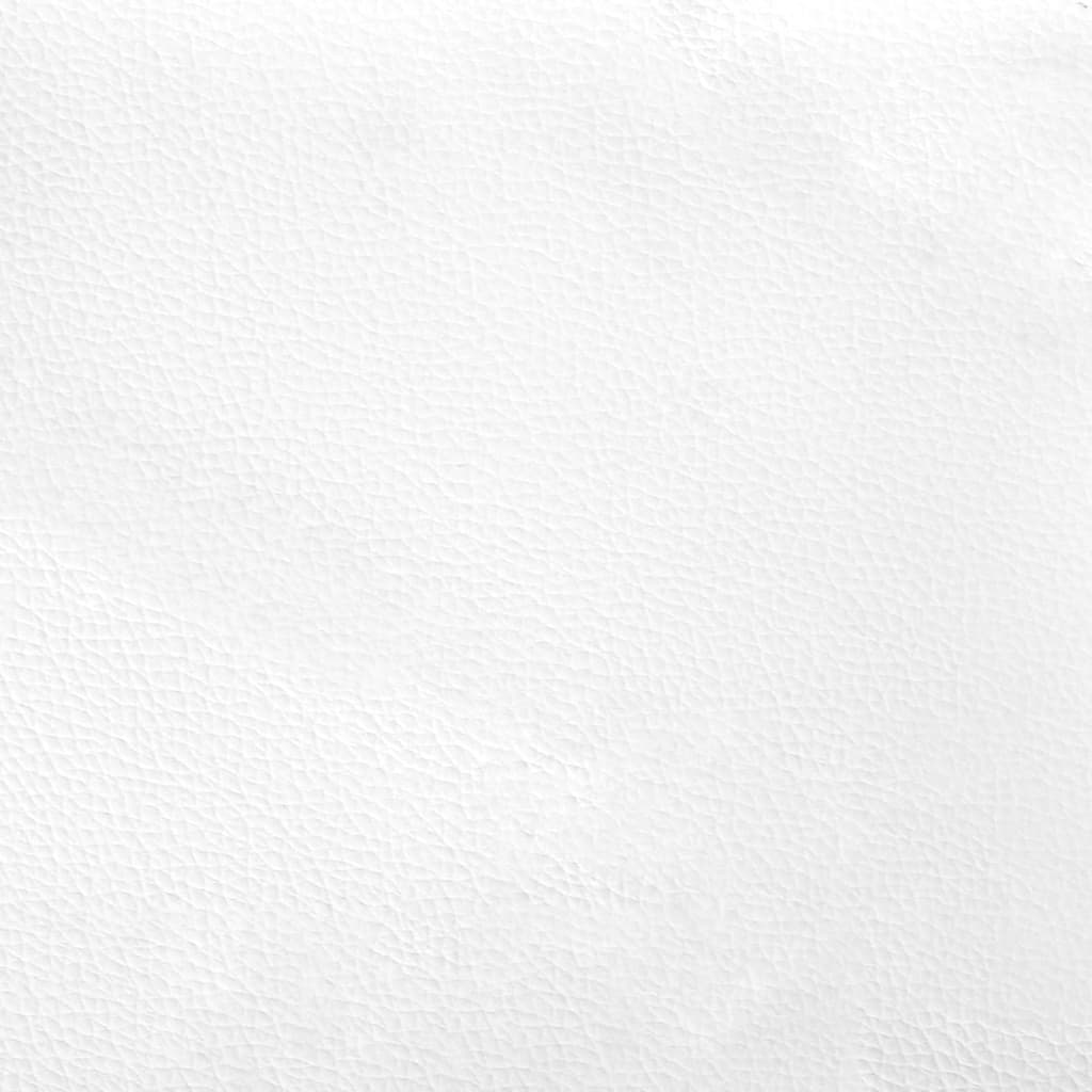 vidaXL voodiraam peatsiga, valge ja must, 140x190 cm, kunstnahk