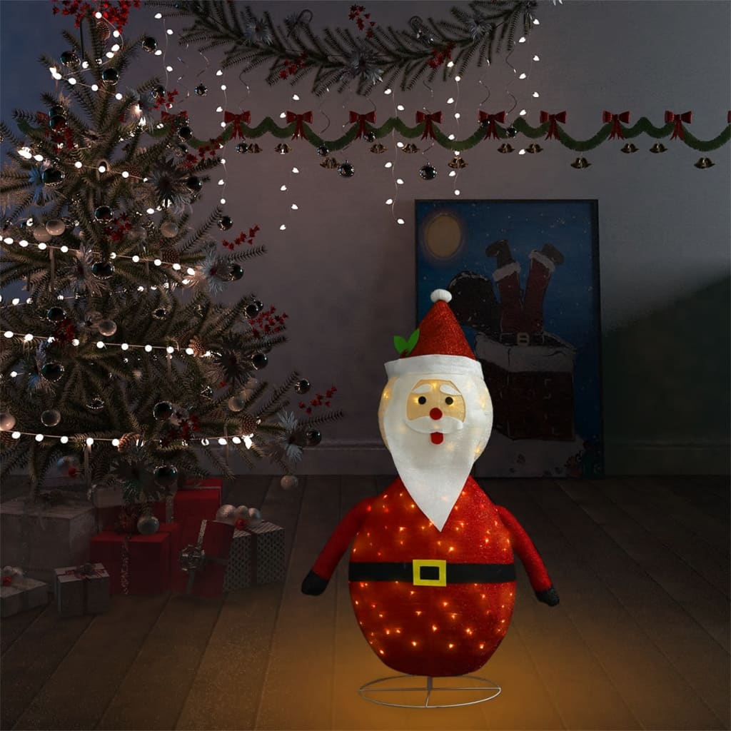 vidaXL dekoratiivne jõuluvana kuju, luksuslik kangas, 90 cm
