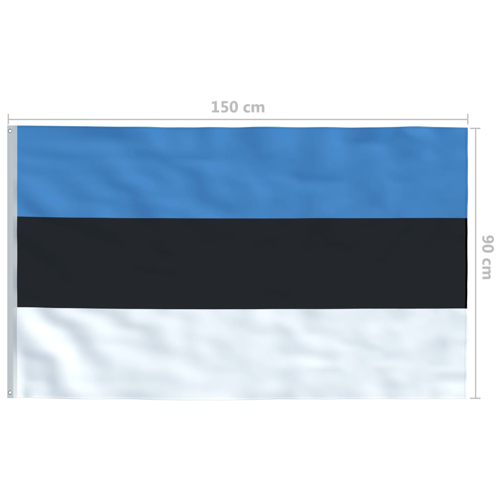 vidaXL Eesti lipp ja lipumast, alumiinium, 6,2 m