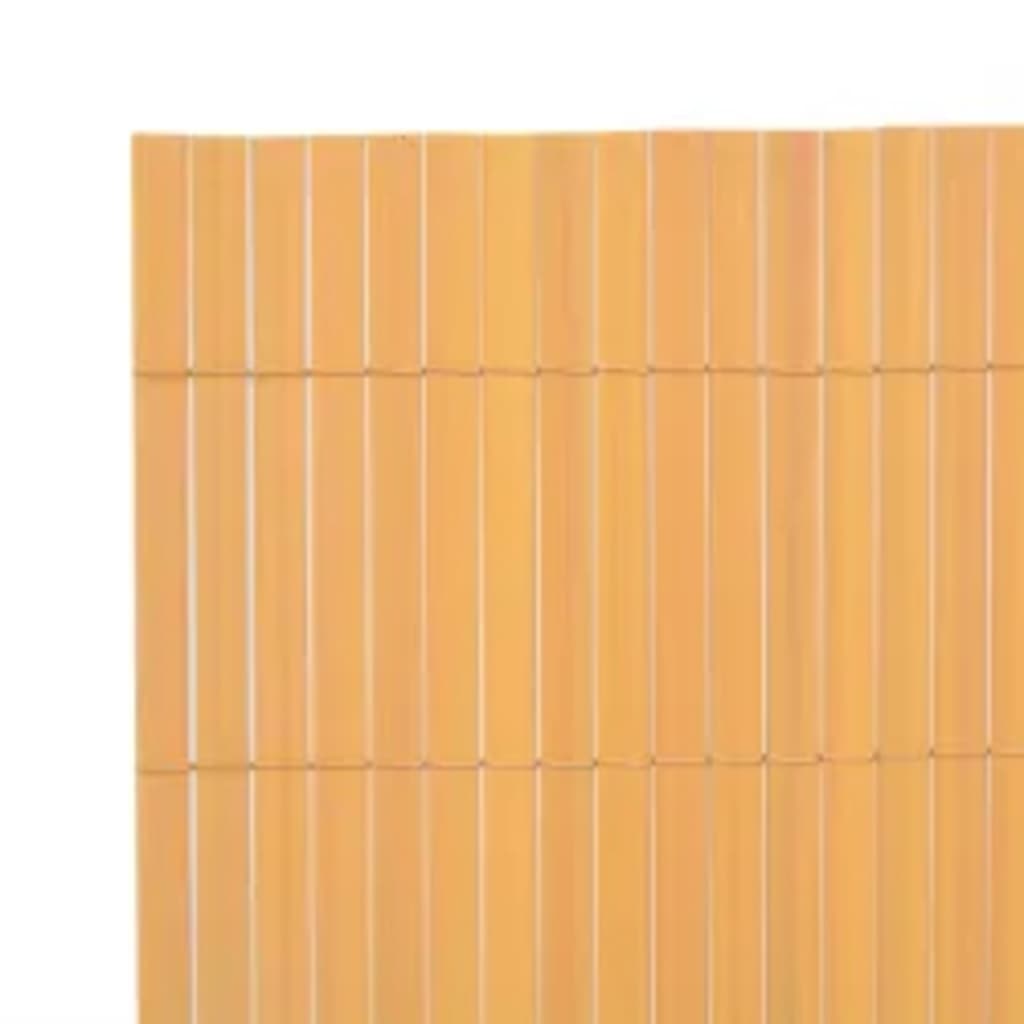 vidaXL kahepoolne piirdeaed 110 x 500 cm, kollane