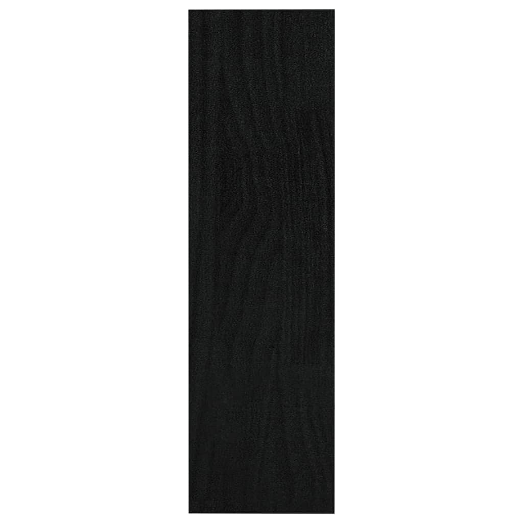 vidaXL raamaturiiul/ruumijagaja, must, 100x30x103 cm, täismännipuit