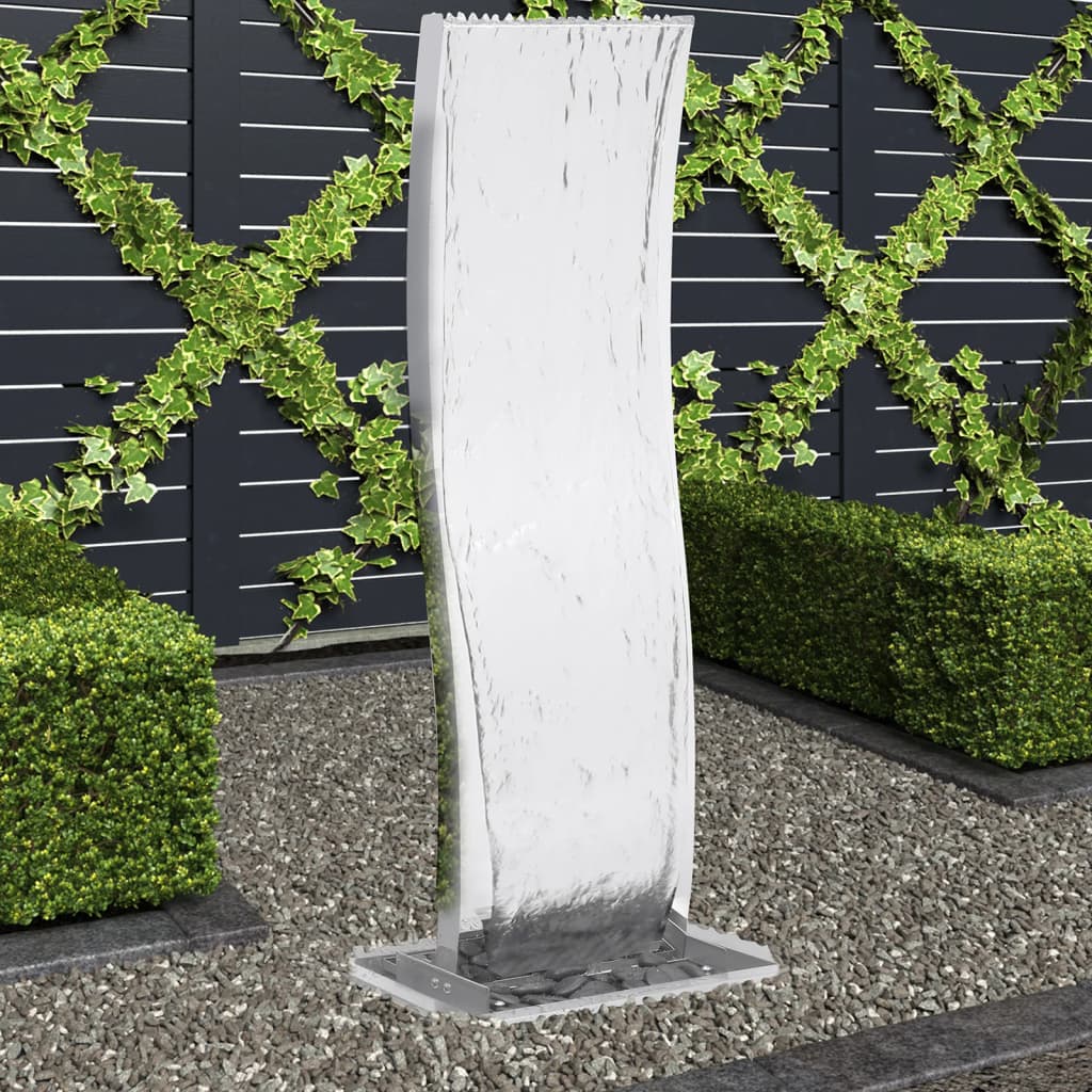 vidaXL aiapurskkaev pumbaga, roostevaba teras, 108 cm, kumer