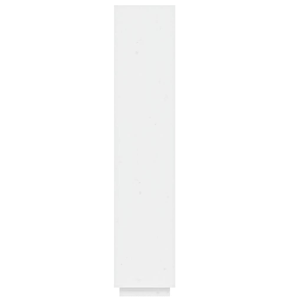 vidaXL raamaturiiul/ruumijagaja, valge, 40x35x167 cm, täismännipuit