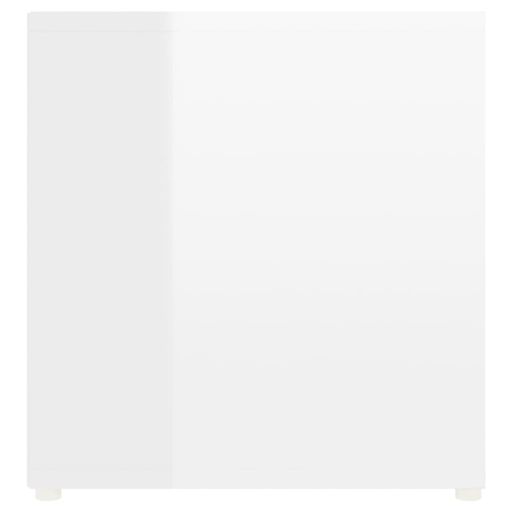vidaXL telerikapp, kõrgläikega valge, 107x35x37 cm, puitlaastplaat