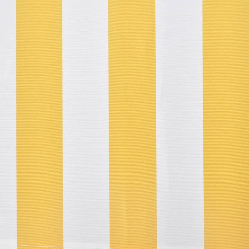 vidaXL kokkupandav varikatus 400 cm kollane ja valge