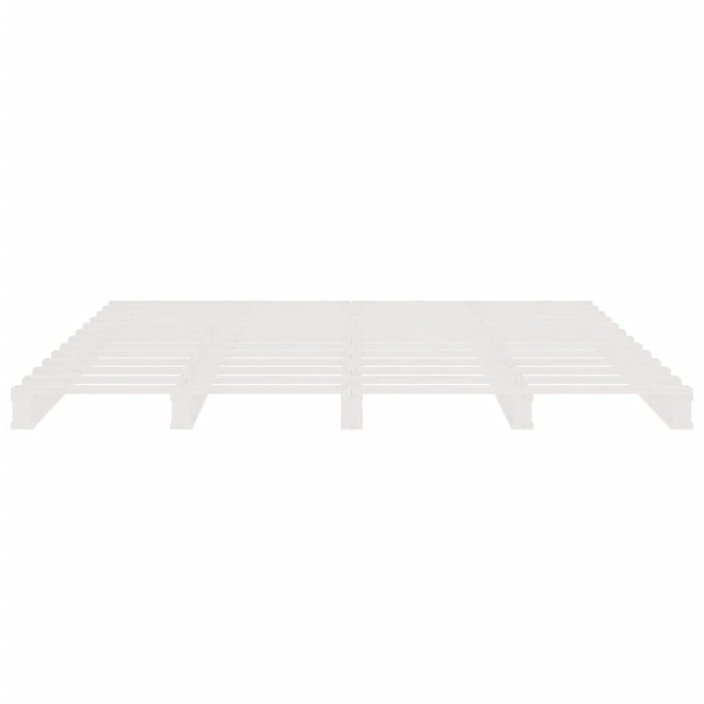 vidaXL kaubaalustest voodi, valge, 140 x 190 cm, männipuit