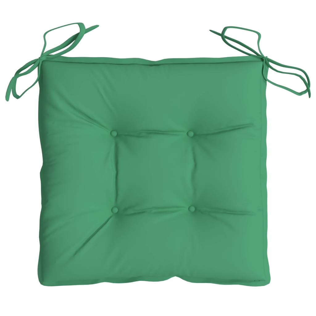 vidaXL tooli istmepadjad 2 tk, roheline, 40 x 40 x 7 cm kangas