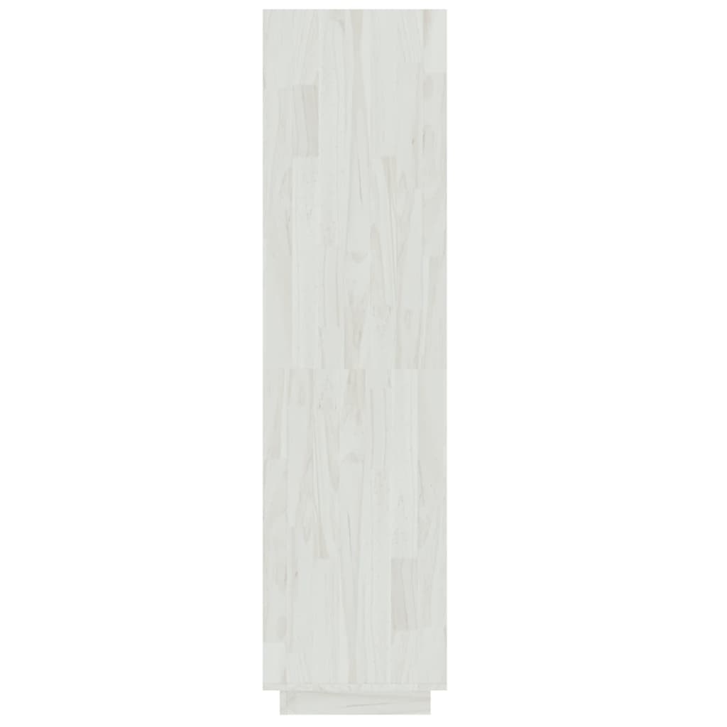 vidaXL raamaturiiul/ruumijagaja, valge, 40x35x135 cm, täismännipuit