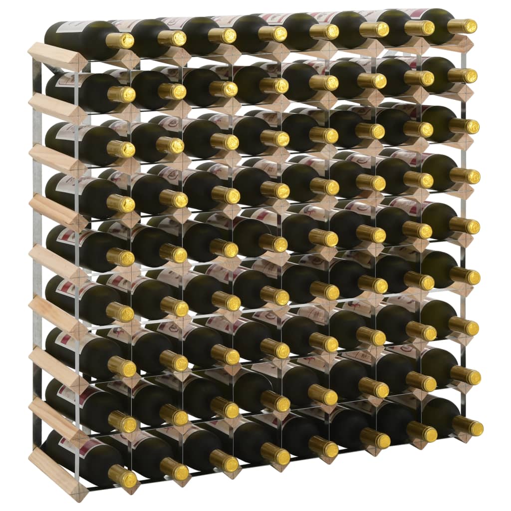 vidaXL veiniriiul 72 pudelile, männipuit
