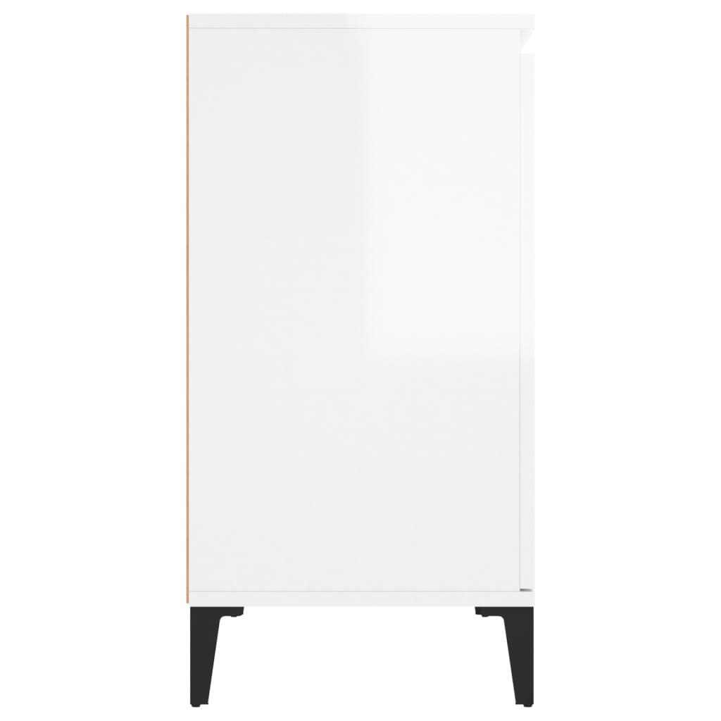 vidaXL puhvetkapp, kõrgläikega valge, 104x35x70 cm, tehispuit
